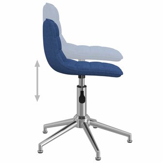 Eetkamerstoelen 2 st draaibaar stof blauw 8720286524350 7