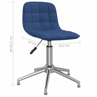 Eetkamerstoelen 2 st draaibaar stof blauw 8720286524350 10