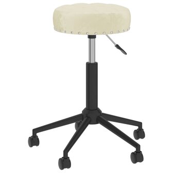 Eetkamerstoelen 2 st draaibaar fluweel cr&egrave;mekleurig 8720286514382 3