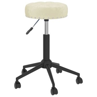 Eetkamerstoelen 2 st draaibaar fluweel cr&egrave;mekleurig 8720286514382 5