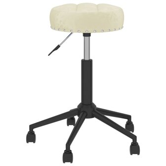 Eetkamerstoelen 2 st draaibaar fluweel cr&egrave;mekleurig 8720286514382 6