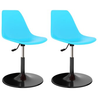 Eetkamerstoelen 2 st draaibaar PP blauw 8720286144282 1