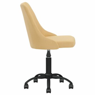 Eetkamerstoelen draaibaar 2 st stof geel 8720286386811 4