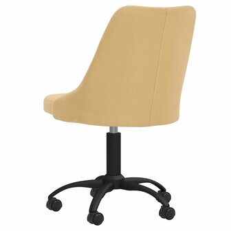 Eetkamerstoelen draaibaar 2 st stof geel 8720286386811 5