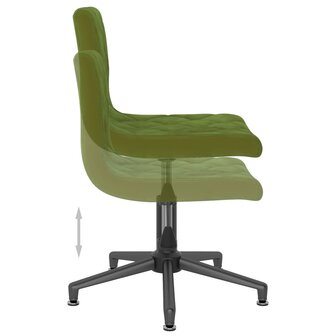 Eetkamerstoelen draaibaar 2 st fluweel lichtgroen 8720286522011 7