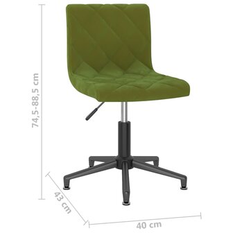 Eetkamerstoelen draaibaar 2 st fluweel lichtgroen 8720286522011 9