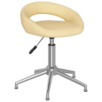 Eetkamerstoelen draaibaar 2 st kunstleer cr&egrave;mekleurig 8720286517031 3