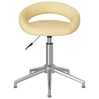 Eetkamerstoelen draaibaar 2 st kunstleer cr&egrave;mekleurig 8720286517031 4