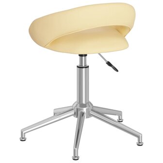 Eetkamerstoelen draaibaar 2 st kunstleer cr&egrave;mekleurig 8720286517031 5