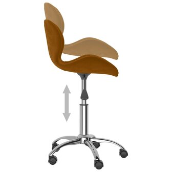 Eetkamerstoelen draaibaar 2 st fluweel bruin 8720286533239 6