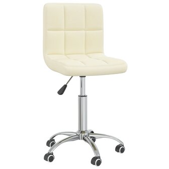 Eetkamerstoelen 2 st draaibaar stof cr&egrave;mekleurig 8720286527054 3