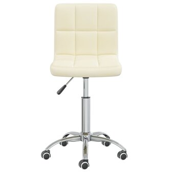 Eetkamerstoelen 2 st draaibaar stof cr&egrave;mekleurig 8720286527054 4