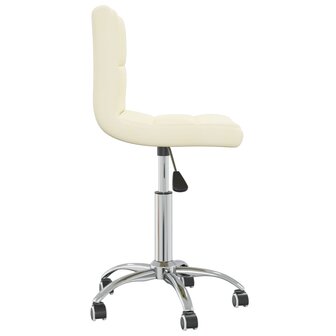 Eetkamerstoelen 2 st draaibaar stof cr&egrave;mekleurig 8720286527054 5