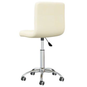 Eetkamerstoelen 2 st draaibaar stof cr&egrave;mekleurig 8720286527054 6