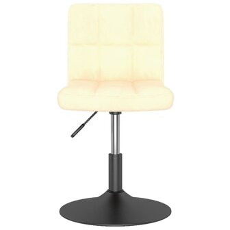 Eetkamerstoelen draaibaar 2 st fluweel cr&egrave;mekleurig 8720286526422 4