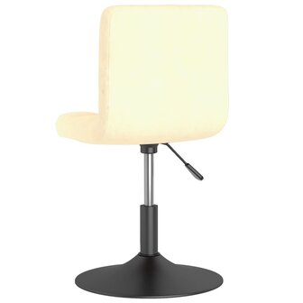 Eetkamerstoelen draaibaar 2 st fluweel cr&egrave;mekleurig 8720286526422 6