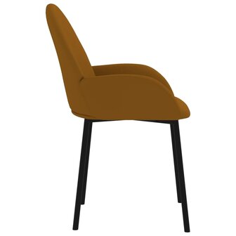 Eetkamerstoelen 2 st fluweel bruin 8720287108795 5