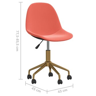 Eetkamerstoelen draaibaar 2 st fluweel roze 8720286518809 10