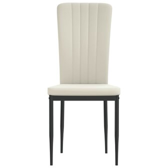 Eetkamerstoelen 2 st fluweel cr&egrave;mekleurig 8720286212097 4