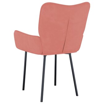 Eetkamerstoelen 2 st fluweel roze 8720287109327 6