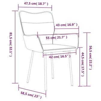 Eetkamerstoelen 2 st fluweel roze 8720287109327 9