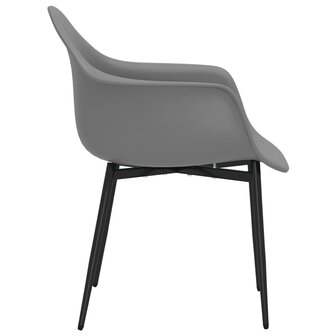 Eetkamerstoelen 2 st PP grijs 8720286645420 5