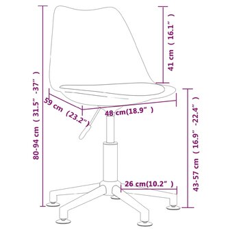 Eetkamerstoelen draaibaar 2 st stof bruin 8720286676981 10