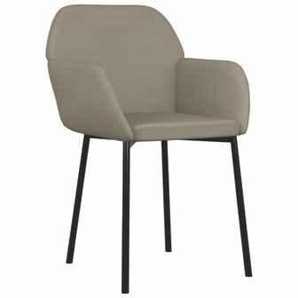 Eetkamerstoelen 2 st fluweel lichtgrijs 8720287108092 3