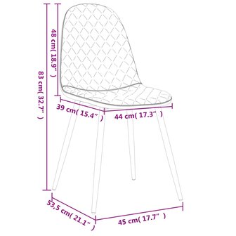 Eetkamerstoelen 2 st fluweel mosterdgeel 8720286180389 9