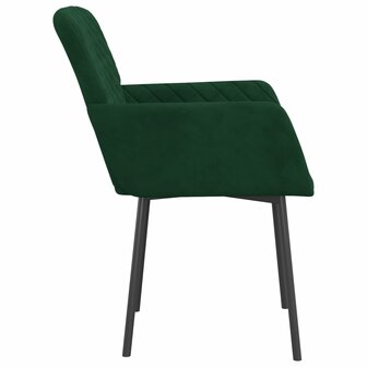 Eetkamerstoelen 2 st fluweel donkergroen 8720287108894 5