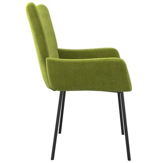 Eetkamerstoelen 2 st fluweel lichtgroen 8720287109099 6