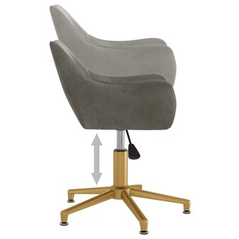 Eetkamerstoelen draaibaar 2 st fluweel donkergrijs 8720286388365 7