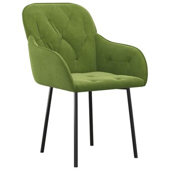 Eetkamerstoelen 2 st fluweel lichtgroen 8720287109563 3