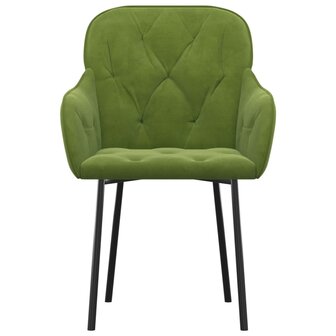 Eetkamerstoelen 2 st fluweel lichtgroen 8720287109563 4