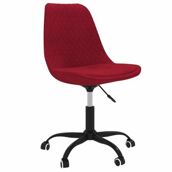 Eetkamerstoelen draaibaar 2 st stof wijnrood 8720286677285 3