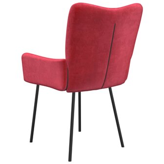 Eetkamerstoelen 2 st fluweel wijnrood 8720287109112 8