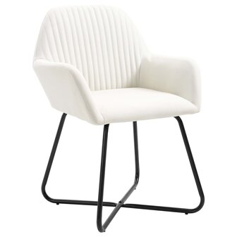 Eetkamerstoelen 2 st stof cr&egrave;mekleurig 8719883607597 2