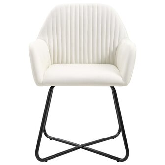 Eetkamerstoelen 2 st stof cr&egrave;mekleurig 8719883607597 3