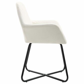 Eetkamerstoelen 2 st stof cr&egrave;mekleurig 8719883607597 4