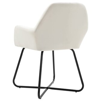 Eetkamerstoelen 2 st stof cr&egrave;mekleurig 8719883607597 5