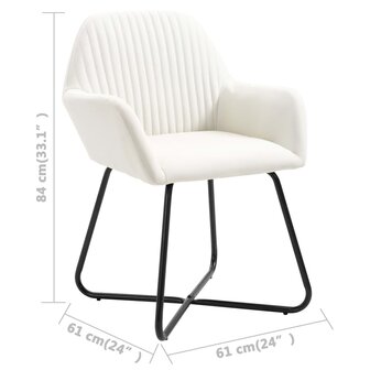 Eetkamerstoelen 2 st stof cr&egrave;mekleurig 8719883607597 8