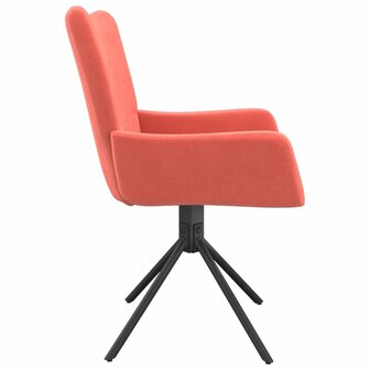 Eetkamerstoelen draaibaar 2 st fluweel roze 8720287109211 6