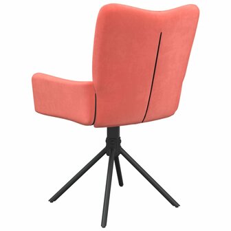 Eetkamerstoelen draaibaar 2 st fluweel roze 8720287109211 8