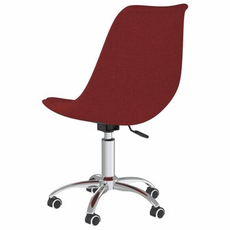 Eetkamerstoelen draaibaar 2 st stof wijnrood 8720286676820 6