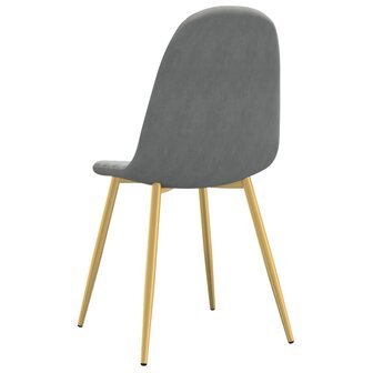 Eetkamerstoelen 2 st fluweel lichtgrijs 8720286180310 6