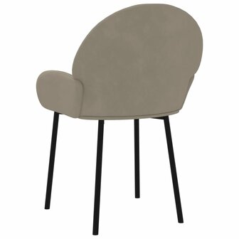 Eetkamerstoelen 2 st fluweel lichtgrijs 8720287108719 6