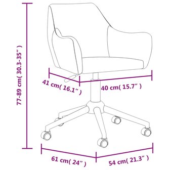 Eetkamerstoelen draaibaar 2 st stof lichtgrijs 8720286387320 10