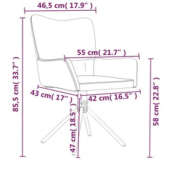 Eetkamerstoelen draaibaar 2 st fluweel donkergroen 8720287109198 10