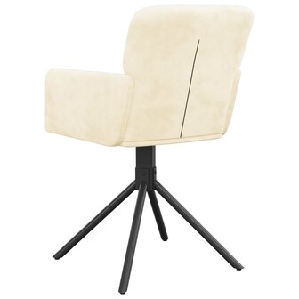 Eetkamerstoelen draaibaar 2 st fluweel cr&egrave;mekleurig 8720287109075 6