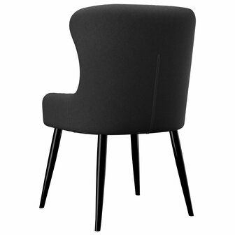 Eetkamerstoelen 2 st stof zwart 8719883706900 5